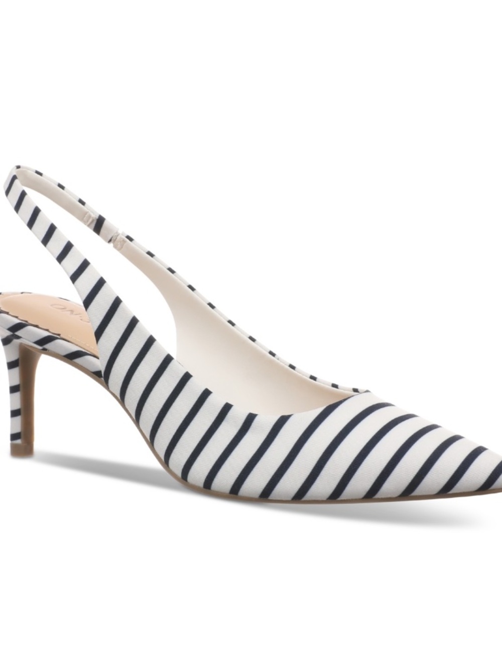 On 34th Women's Monikaa Slingback Pumps, Exclusively at Macy's - Navy Stripe